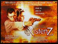 z051 EXISTENZ British quad movie poster '99 David Cronenberg, Leigh