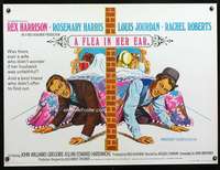 z057 FLEA IN HER EAR British quad movie poster '68 Jourdan, Harrison