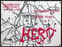 z071 HERO British quad movie poster '82 cool medieval artwork!
