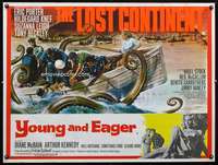 z100 LOST CONTINENT /YOUNG & EAGER British quad movie poster '68