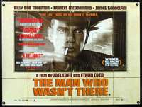 z103 MAN WHO WASN'T THERE British quad movie poster '01 Coen Bros!