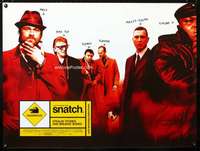 z148 SNATCH DS British quad movie poster '00 Guy Ritchie, Brad Pitt