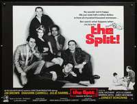 z152 SPLIT British quad movie poster '68 Jim Brown, Gene Hackman