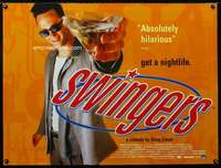 z158 SWINGERS DS British quad movie poster '96 Vince Vaughn, Liman