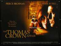 z166 THOMAS CROWN AFFAIR DS British quad movie poster '99 Brosnan