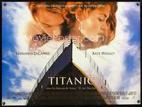 z167 TITANIC DS British quad movie poster '97 DiCaprio, Kate Winslet