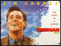 z174 TRUMAN SHOW DS teaser British quad movie poster '98 Jim Carrey