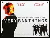 z181 VERY BAD THINGS DS British quad movie poster '98 Cameron Diaz