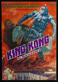a029 KING KONG ESCAPES Swedish movie poster '68 Toho, Ishiro Honda