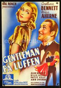 a023 MERRILY WE LIVE Swedish movie poster '38 sexy Constance Bennett!