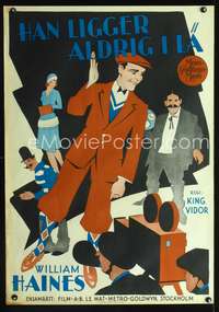 a001 SHOW PEOPLE Swedish movie poster '28 King Vidor, William Haines