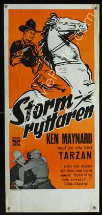 a037 PHANTOM THUNDERBOLT Swed stolpe movie poster '33 Ken Maynard