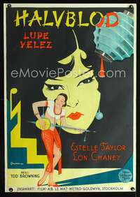 a008 WHERE EAST IS EAST Swedish movie poster '29Lupe Velez by Rohman!