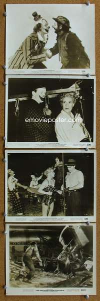 b305 GREATEST SHOW ON EARTH 8 8x10 movie stills '52 DeMille, Heston