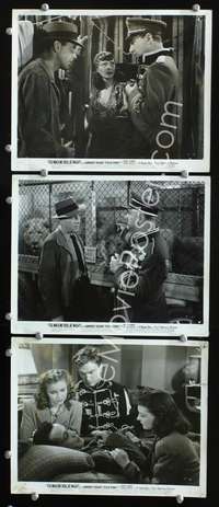 b493 WAGONS ROLL AT NIGHT 3 8x10 movie stills '41 Humphrey Bogart