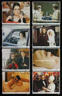 b027 ASH WEDNESDAY 8 8x10 mini movie lobby cards '73 Elizabeth Taylor