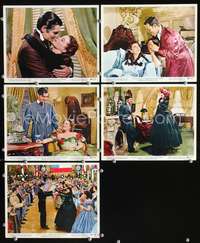 b142 GONE WITH THE WIND 5 color 8x10 movie stills R61 Gable, Leigh