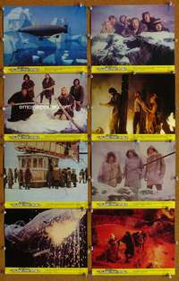b062 ISLAND AT THE TOP OF THE WORLD 8 English Front of House movie lobby cards '74