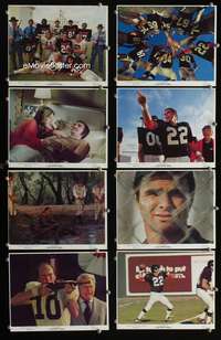 b076 LONGEST YARD 8 8x10 mini movie lobby cards '74 Reynolds, football