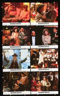 b357 RADIO DAYS 8 English Front of House movie lobby cards '87 Woody Allen, New York!
