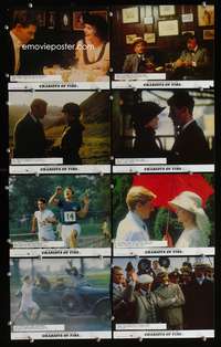 b289 CHARIOTS OF FIRE 8 English Front of House movie lobby cards '81 Olympics!