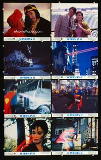 b115 SUPERMAN II 8 Eng/US color 8x10 movie stills '81 Christopher Reeve