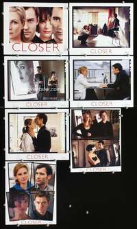 b121 CLOSER 7 8x10 mini movie lobby cards '04 Natalie Portman, Jude Law
