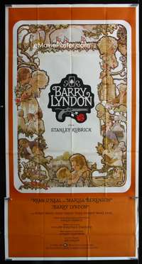 c030 BARRY LYNDON three-sheet movie poster '75 Stanley Kubrick, Ryan O'Neal