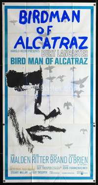 c041 BIRDMAN OF ALCATRAZ three-sheet movie poster '62Lancaster,Frankenheimer