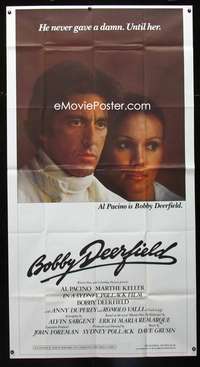 c047 BOBBY DEERFIELD int'l three-sheet movie poster '77 Al Pacino, car racing!