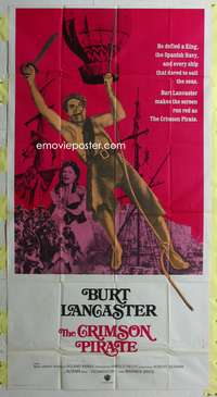 c089 CRIMSON PIRATE int'l three-sheet movie poster R71 Burt Lancaster