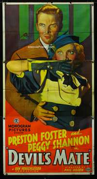 c109 DEVIL'S MATE three-sheet movie poster '33 Preston Foster, Peggy Shannon