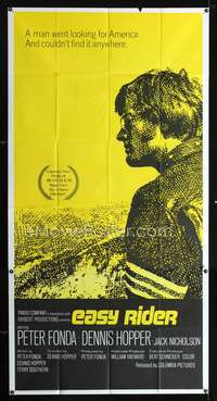 c123 EASY RIDER three-sheet movie poster '69 Peter Fonda, Dennis Hopper