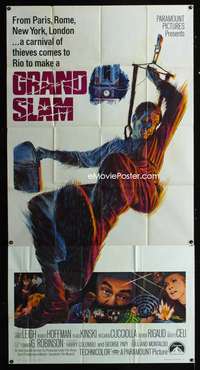 c164 GRAND SLAM three-sheet movie poster '68 Janet Leigh, Edward G Robinson