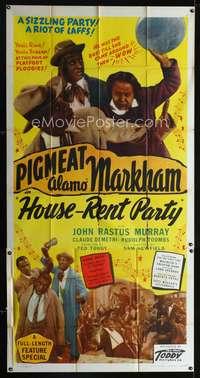 c198 HOUSE-RENT PARTY three-sheet movie poster '46 Pigmeat Alamo Markham!