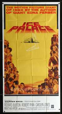 c203 ICE PALACE three-sheet movie poster '60 Richard Burton, Edna Ferber