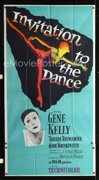 c213 INVITATION TO THE DANCE three-sheet movie poster '57 mime Gene Kelly!