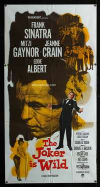 c227 JOKER IS WILD three-sheet movie poster '57 Frank Sinatra, Mitzi Gaynor