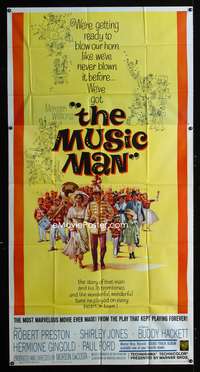 c300 MUSIC MAN three-sheet movie poster '62 Robert Preston, Shirley Jones