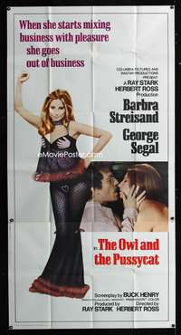 c320 OWL & THE PUSSYCAT int'l three-sheet movie poster '71 Barbra Streisand