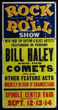 c357 ROCK 'N' ROLL SHOW three-sheet movie poster '50s Bill Haley & His Comets