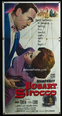 c386 SIROCCO three-sheet movie poster '51 Humphrey Bogart beyond Casablanca!