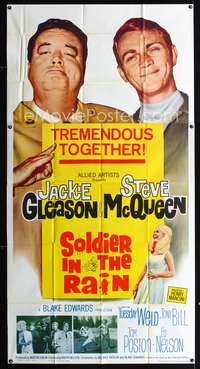c393 SOLDIER IN THE RAIN three-sheet movie poster '64 Steve McQueen, Gleason