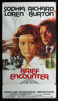 c056 BRIEF ENCOUNTER English three-sheet movie poster '74 Chantrell art!