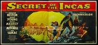 d035 SECRET OF THE INCAS 24sheet movie poster '54 Charlton Heston