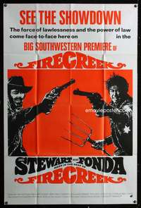 d048 FIRECREEK Forty by Sixty movie poster '68 James Stewart, Henry Fonda