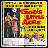 d011 GOD'S LITTLE ACRE six-sheet movie poster '58 Robert Ryan, Tina Louise