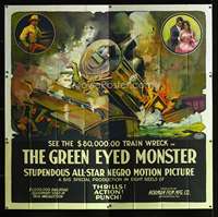 d001 GREEN EYED MONSTER six-sheet movie poster '19 great train stone litho!