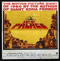 d013 ICE PALACE six-sheet movie poster '60 Richard Burton, Robert Ryan