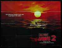 d073 JAWS 2 subway movie poster '78 you thought it was safe!